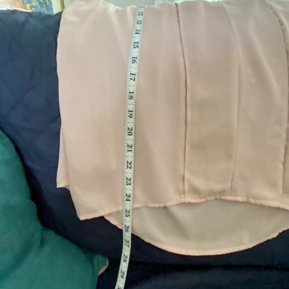 Anthropologie -Mauve brand  light pink, chiffon with polkadots  top. - Picture 6 of 9